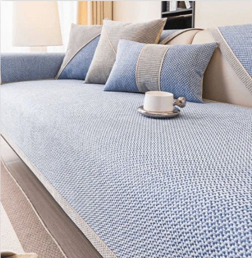 Sofa Throw Cotton Linen 70 in x 35 in (177.8 cm x 88.9 cm) Breathable Slip-Resistant Cover for Home Furniture Protection | Thomler