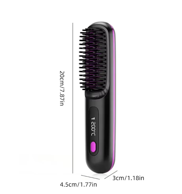 Heated Styling Brush for Short Hair & Bangs – One-Step Drying & Volumizing Tool for Quick Morning Styling | Thomler