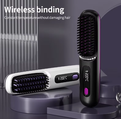 Heated Styling Brush for Short Hair & Bangs – One-Step Drying & Volumizing Tool for Quick Morning Styling | Thomler