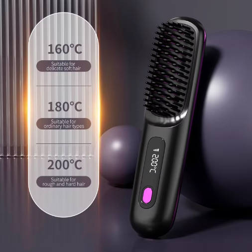 Heated Styling Brush for Short Hair & Bangs – One-Step Drying & Volumizing Tool for Quick Morning Styling | Thomler