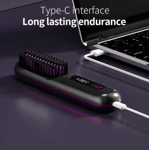 Heated Styling Brush for Short Hair & Bangs – One-Step Drying & Volumizing Tool for Quick Morning Styling | Thomler