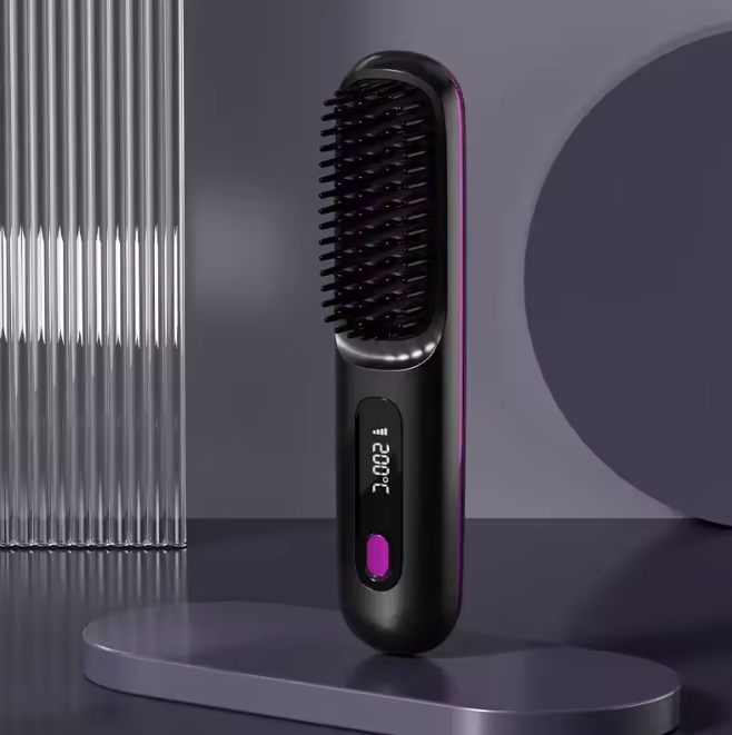 Heated Styling Brush for Short Hair & Bangs – One-Step Drying & Volumizing Tool for Quick Morning Styling | Thomler