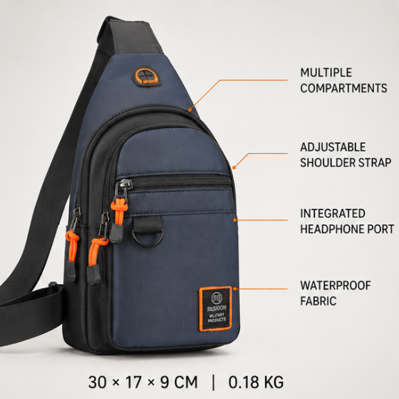 Compact Crossbody Bag with Organized Compartments & Weather-Resistant Shell for Daily Commute | Thomler