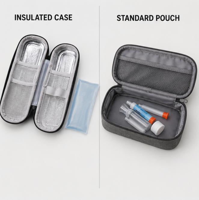 Portable Medication Cooler Travel Case with Reusable Ice Packs for Temperature-Sensitive Supplies | Thomler