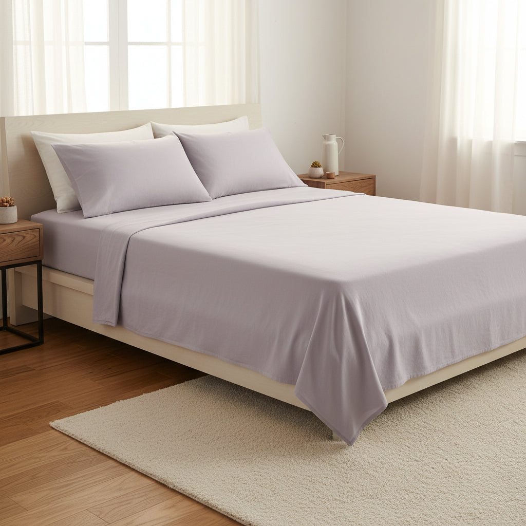 Temperature-Regulating Bamboo Viscose Sheet Set with Stay-Put Deep Pockets – Full, Queen & King Available | Thomler