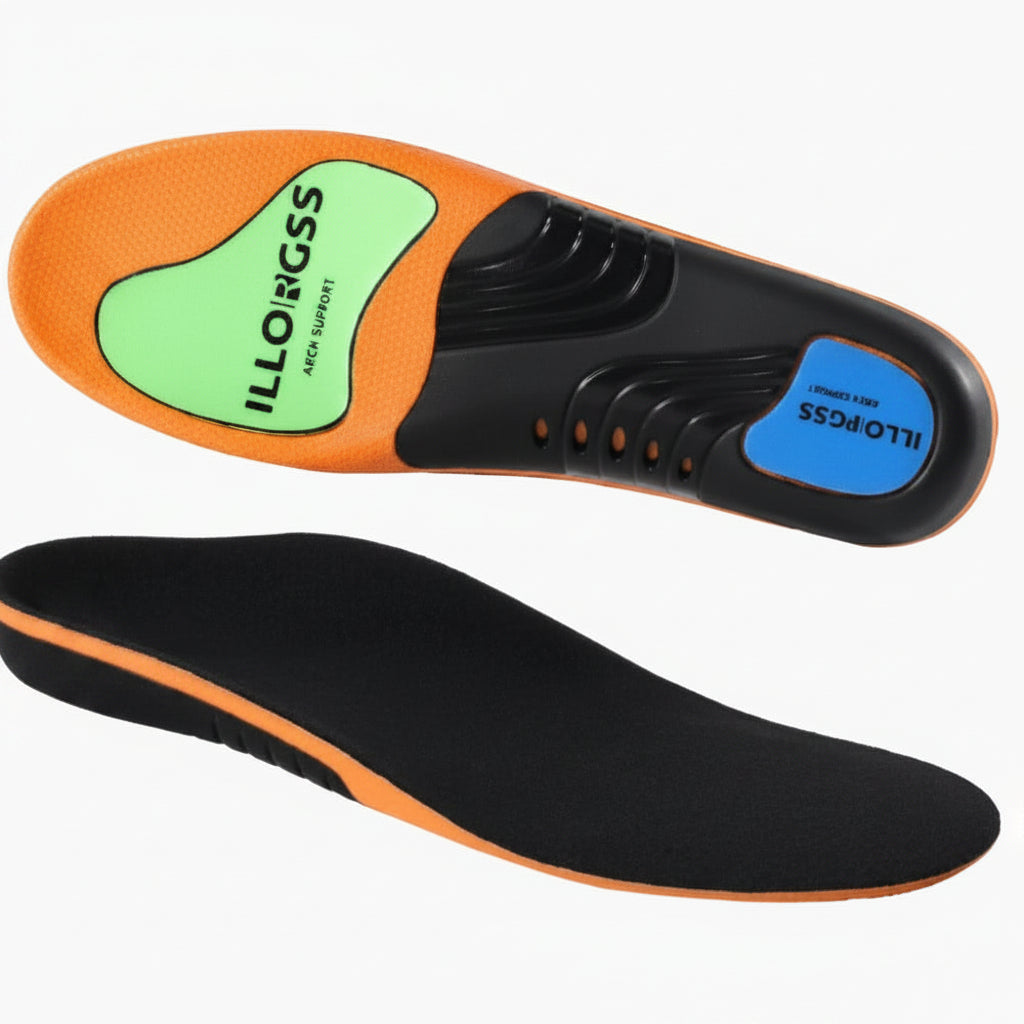 Cushioned Orthotic Inserts with Elevated Midfoot Support for Sneakers and Work Shoes | Thomler