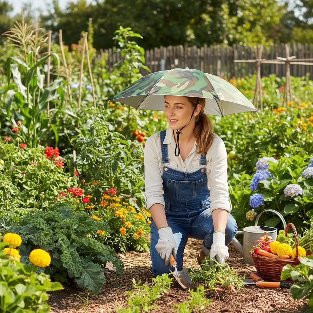 Wearable Sun Canopy – Elastic Headband Shade for Fishing, Gardening & Outdoor Work | Thomler