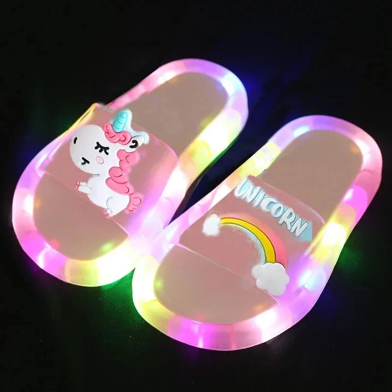 Light-Up Unicorn Slippers for Kids - Fun LED Sandals for Boys & Girls | Thomler