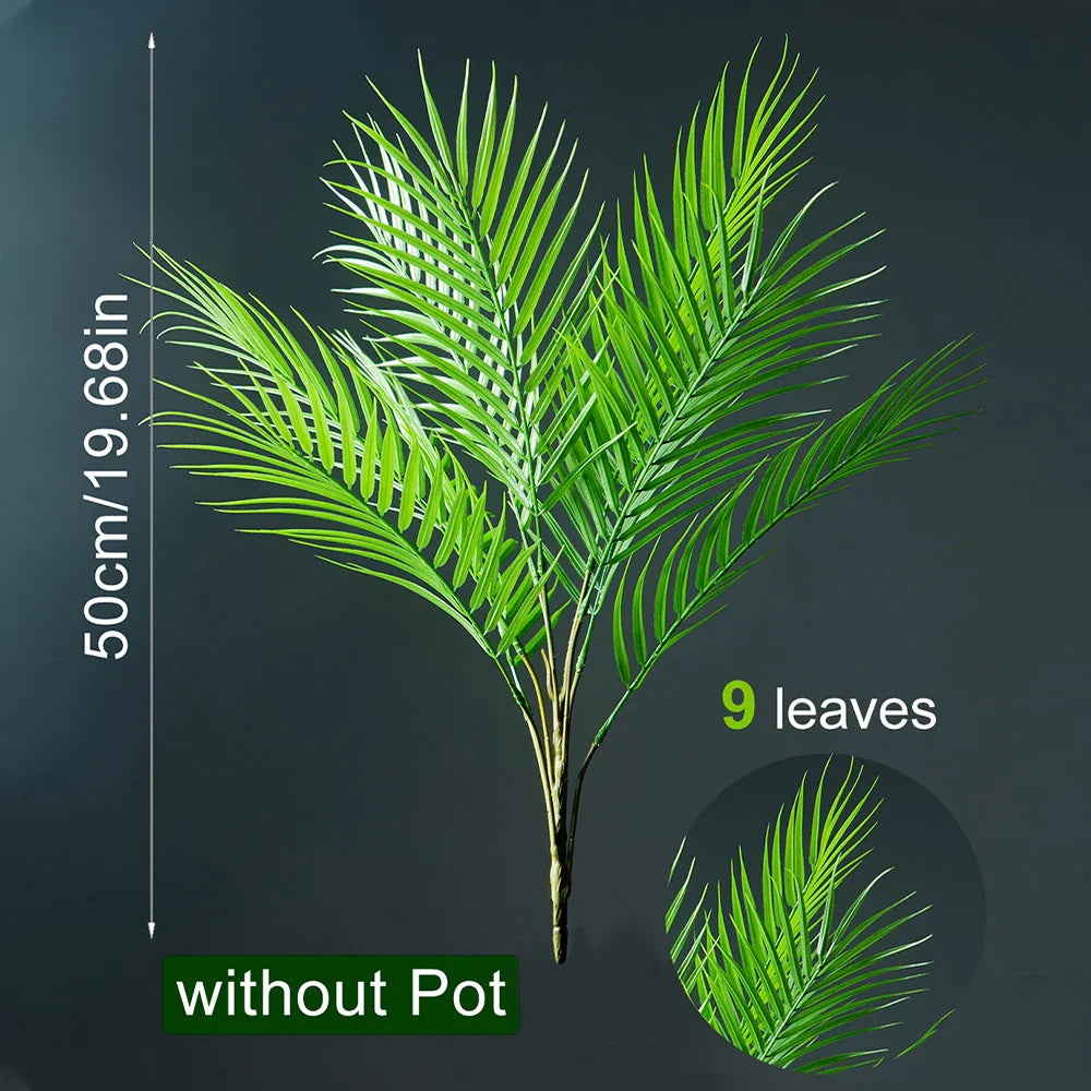 Artificial Palm Tree Plastic 88.0 cm Tropical Indoor Outdoor Decorative Floor Plant Patio Office Greenery | Thomler