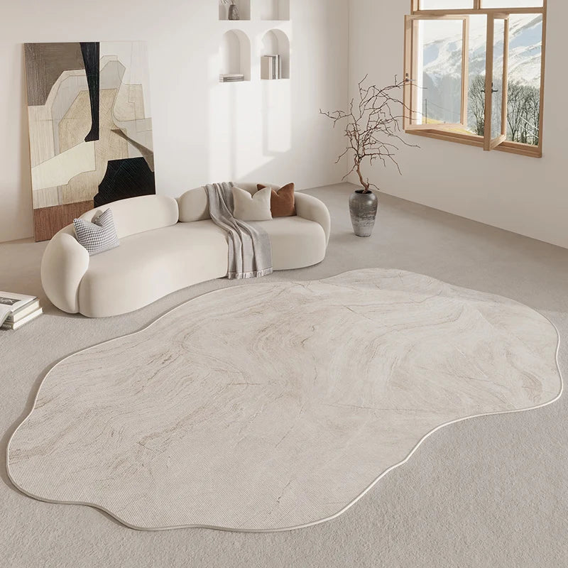 Polyester Floor Mat with Grip-Back for Entryway & Lounge – Wavy Border Design | Thomler