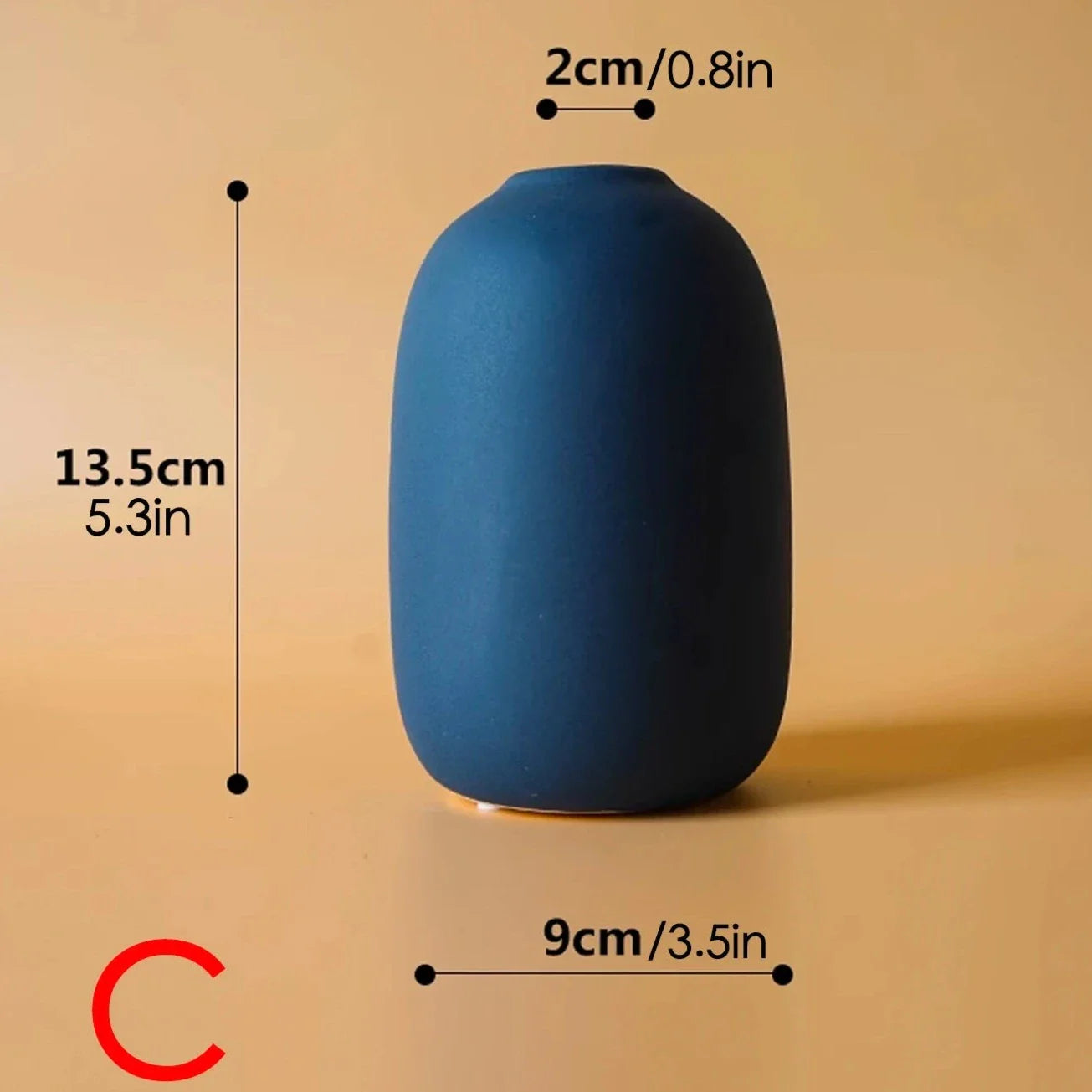 Ceramic Vase Hand-Painted 7 in Modern Home Decor Nordic Style Decorative Accent | Thomler