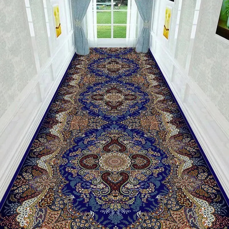 Persian-Inspired Hallway Runner Rug with Non-Slip Backing – Machine Washable Corridor Mat for Entryways and Stairs | Thomler
