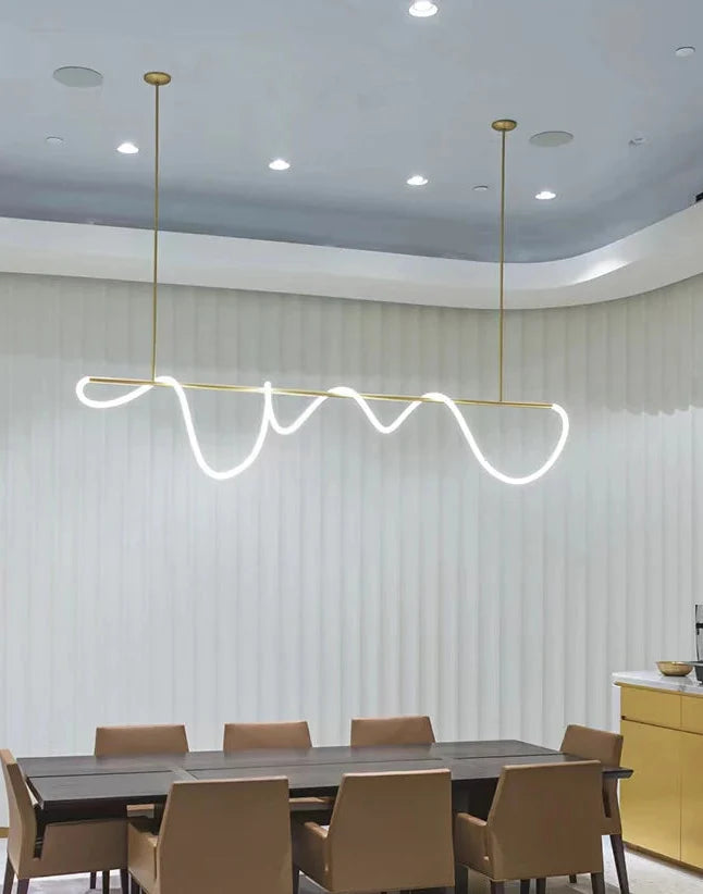 Linear LED Pendant Light Bar – Modern Hanging Fixture for Dining Room & Kitchen | Thomler