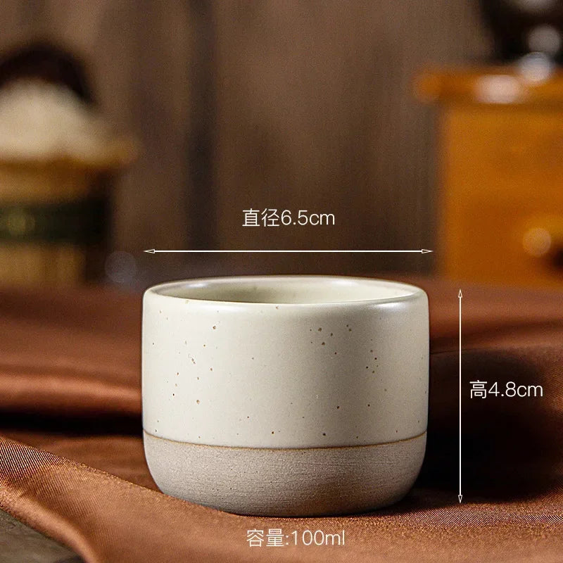 Coffee Mug Ceramic Earthenware 230 ml Beige Wabi Sabi Tea Espresso Cup Minimalist Japanese Drinkware | Thomler