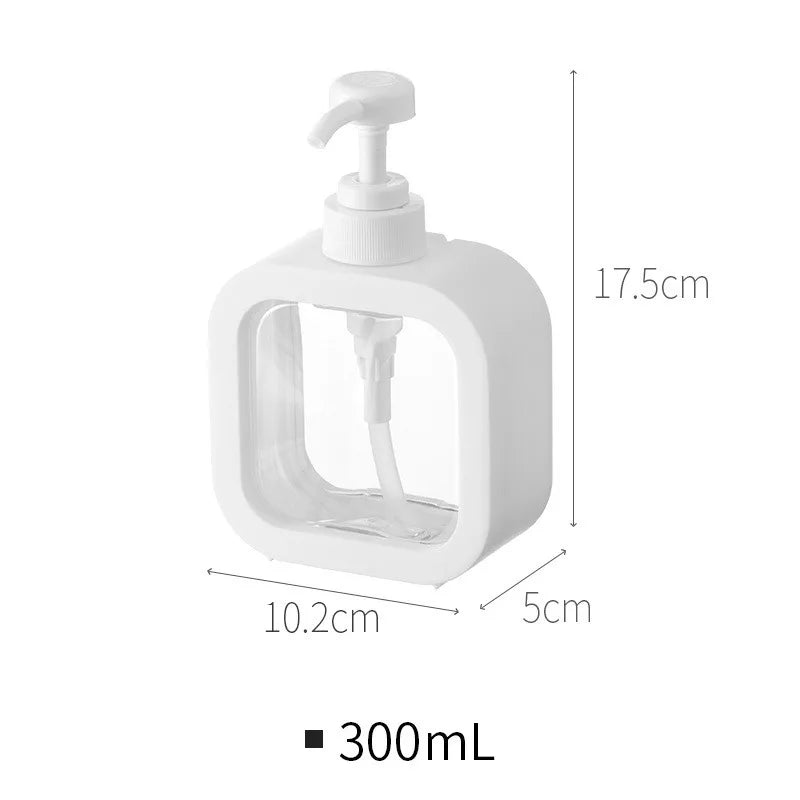 Soap Dispenser ABS Plastic 10.6 oz Minimalist Bathroom Kitchen Nordic Style Modern Pump Bottle | Thomler