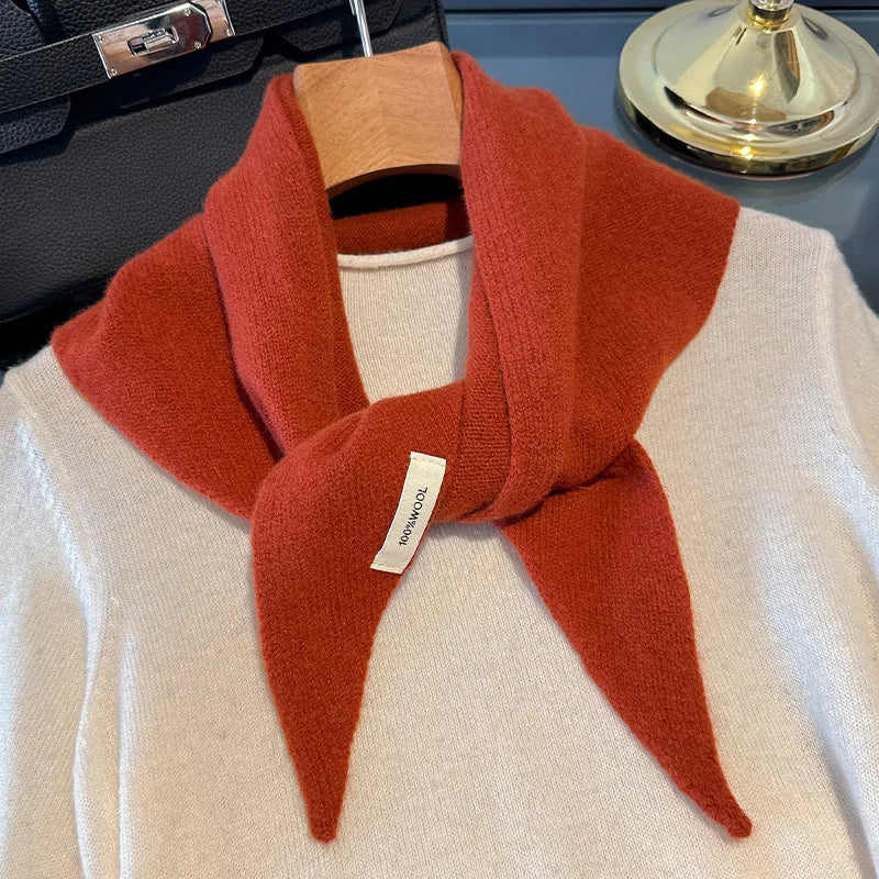 Pure Wool Triangle Scarf for Women – Oversized Shawl Wrap for Cold Weather & Layering | Thomler