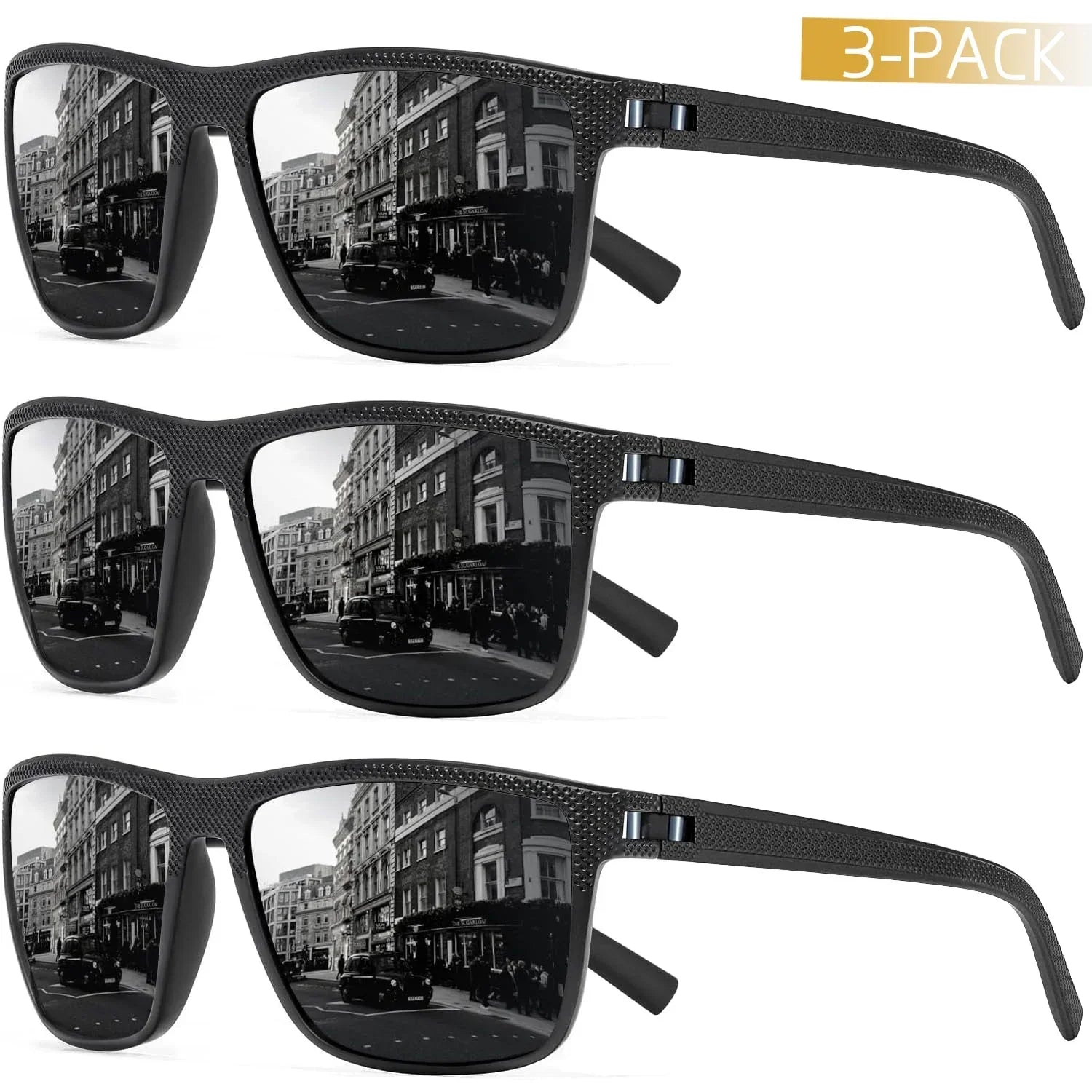 Polarized Sunglasses 3-Pack Set UV400 Protection Outdoor Eyewear for Men Women Driving Fishing Beach Sports | Thomler