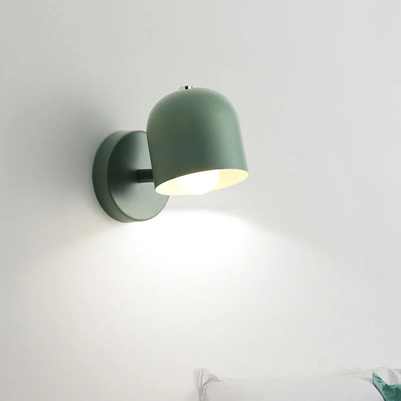 Wall Lamp Iron Glass 6.7 in White Flush Mount Bedroom Hallway Sconce Lighting Fixture Modern Minimalist | Thomler