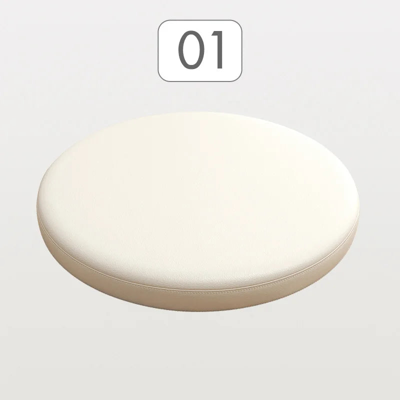 Faux Leather Round Seat Pad with Memory Foam Core for Kitchen Bar Stools, Dining Chairs & Window Benches – Slip-Resistant Washable Design | Thomler