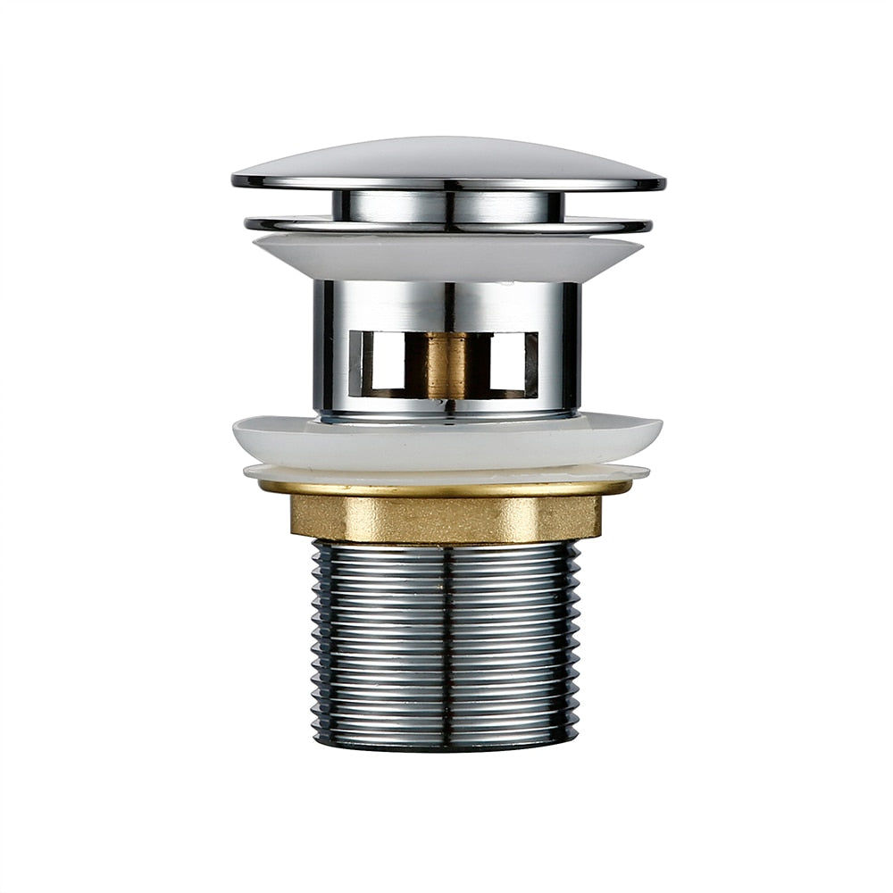 Vessel Sink Drain Assembly with Pop-Up Stopper for Modern Bathrooms – Overflow & Non-Overflow Configurations | Thomler