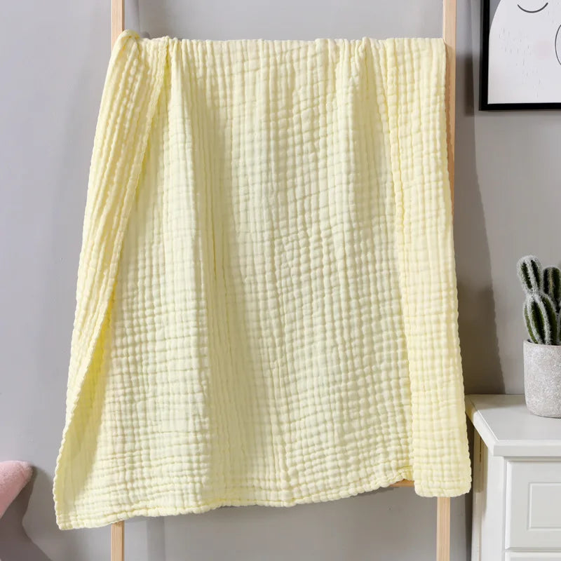 Six-Layer Pure Cotton Muslin Throw Blanket for Bed & Couch – Year-Round Comfort for Sensitive Skin | Thomler
