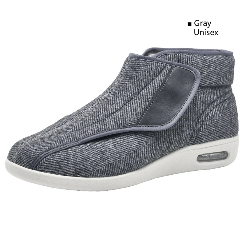 Extra Wide Adjustable Ankle Boots for Seniors – Plush Lined Non-Slip Winter Footwear for Swollen Feet & Diabetic Care | Thomler