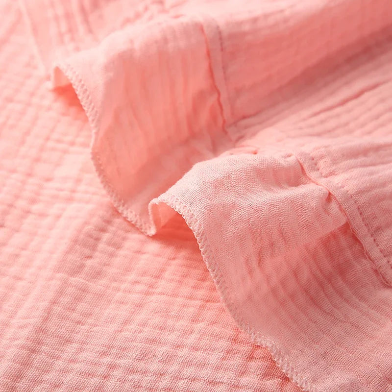 Cotton Gauze Baby Blanket with Ruffled Edges – Soft Breathable Swaddle Wrap for Newborns & Infants | Thomler