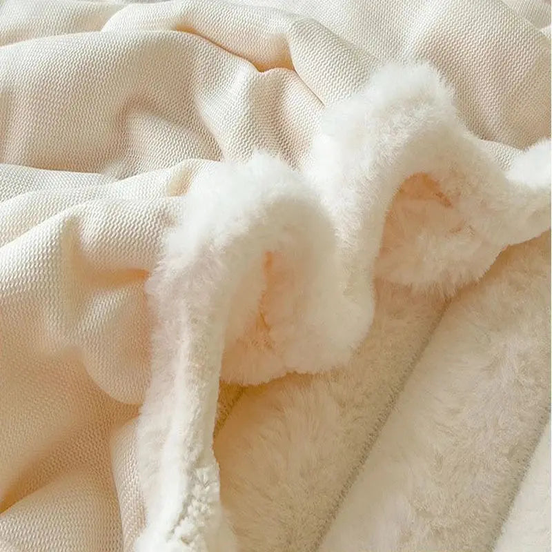 Plush Faux Fur Fitted Sheet Deep Pocket Mattress Cover Soft Cozy Bedding All Season Comfort Twin Full Queen King Size Bed Linen | Thomler