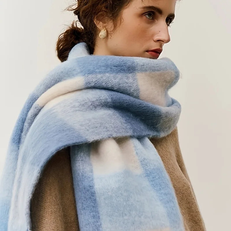 Luxurious Cashmere Winter Scarf – Soft Oversized Wrap with Vibrant Rainbow Colors for Women | Thomler