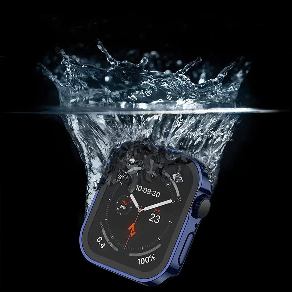 Snap-On Full-Coverage Screen & Body Shield for Apple Watch Series 4-9 – Tempered Glass & PC Armor | Thomler