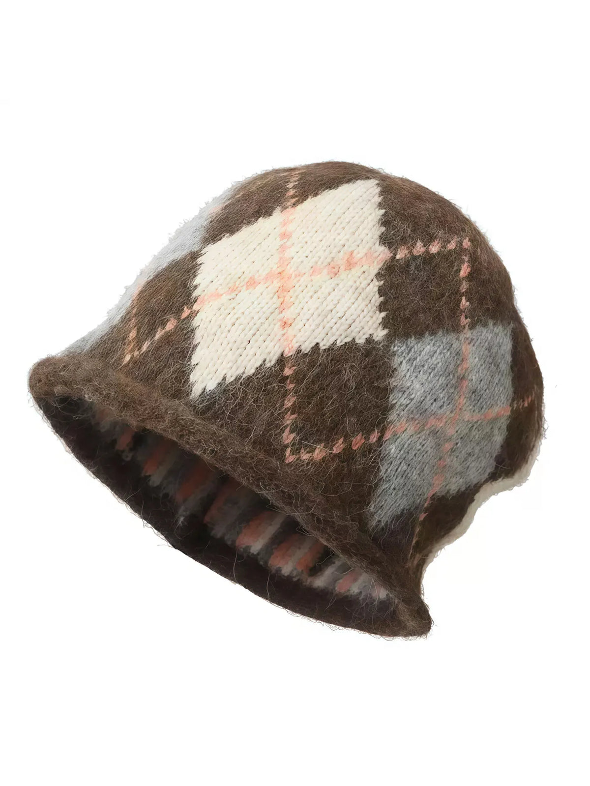 Diamond Knit Beanie Hat with Ear Flaps for Cold Weather – Unisex Checkered Winter Cap for Men & Women | Thomler