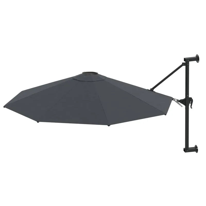 Half-Round Wall-Mounted Patio Shade – 10 ft Crank-Open Outdoor Canopy for Small Spaces, Deck & Courtyard | Thomler