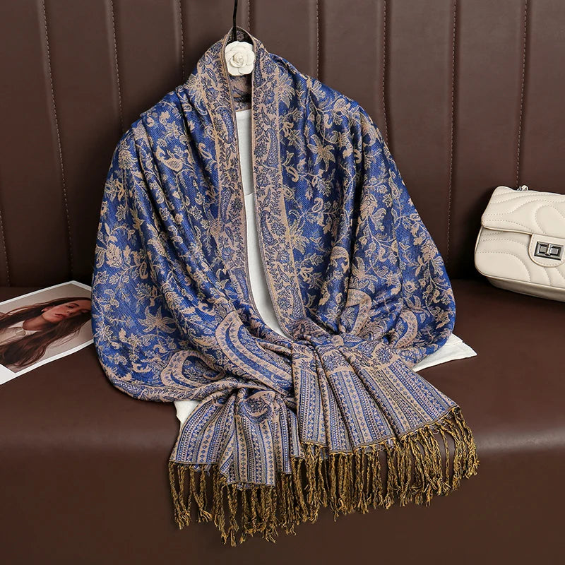 Soft Cotton-Blend Winter Wrap Scarf for Women – Lightweight Shawl for Fall & Cold Weather | Thomler