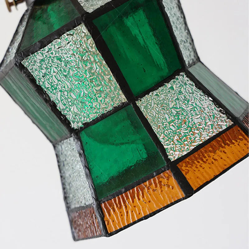 Wall Lamp Stained Glass E27 26.0 cm Green Bedroom Hallway Tiffany Style Vintage Lighting | Thomler