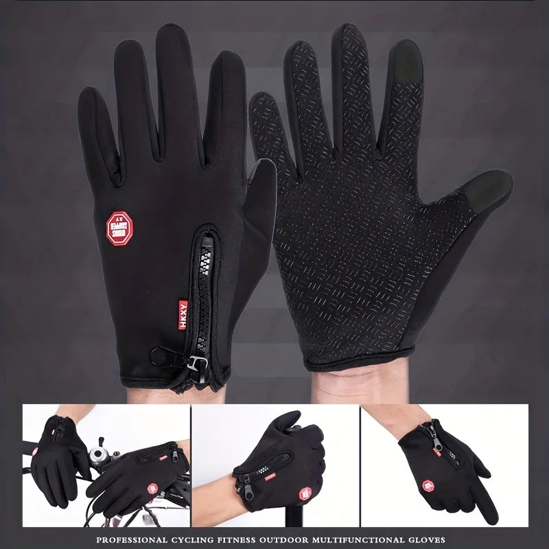 Touchscreen Winter Gloves for Men & Women – Windproof Thermal Fleece Liner for Cycling, Driving, Motorcycling & Outdoor Activities | Thomler