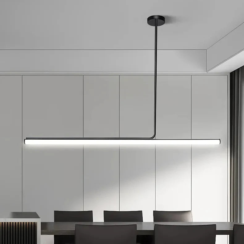 Modern Linear Bar Ceiling Light Fixture for Kitchen Island & Dining Room – Adjustable LED Hanging Lamp with Dimmable Warm White Glow | Thomler