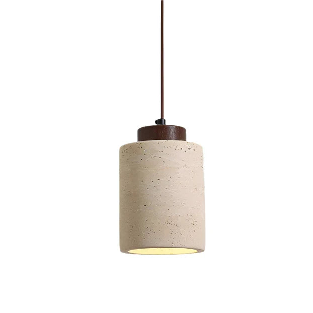 Pendant Light Travertine Stone 16.5 cm Warm White Bedroom Bedside Hanging Ceiling Lamp Scandinavian Ambient Lighting | Thomler