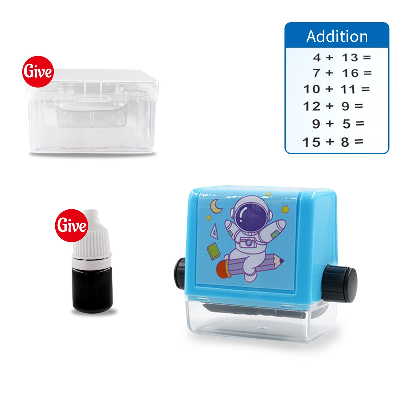 Handheld Arithmetic Stamp Roller for Kids Elementary School Homework Practice & Learning | Thomler