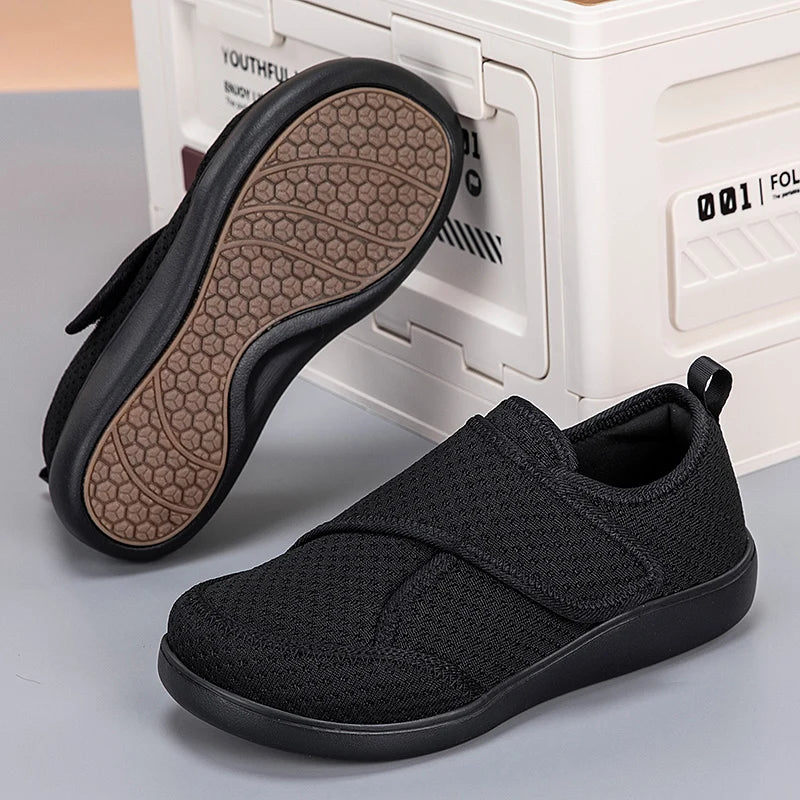 Extra-Wide Orthopedic Walking Shoes with Hook-and-Loop Closure for Swollen Feet, Bunions & Comfort Support | Thomler