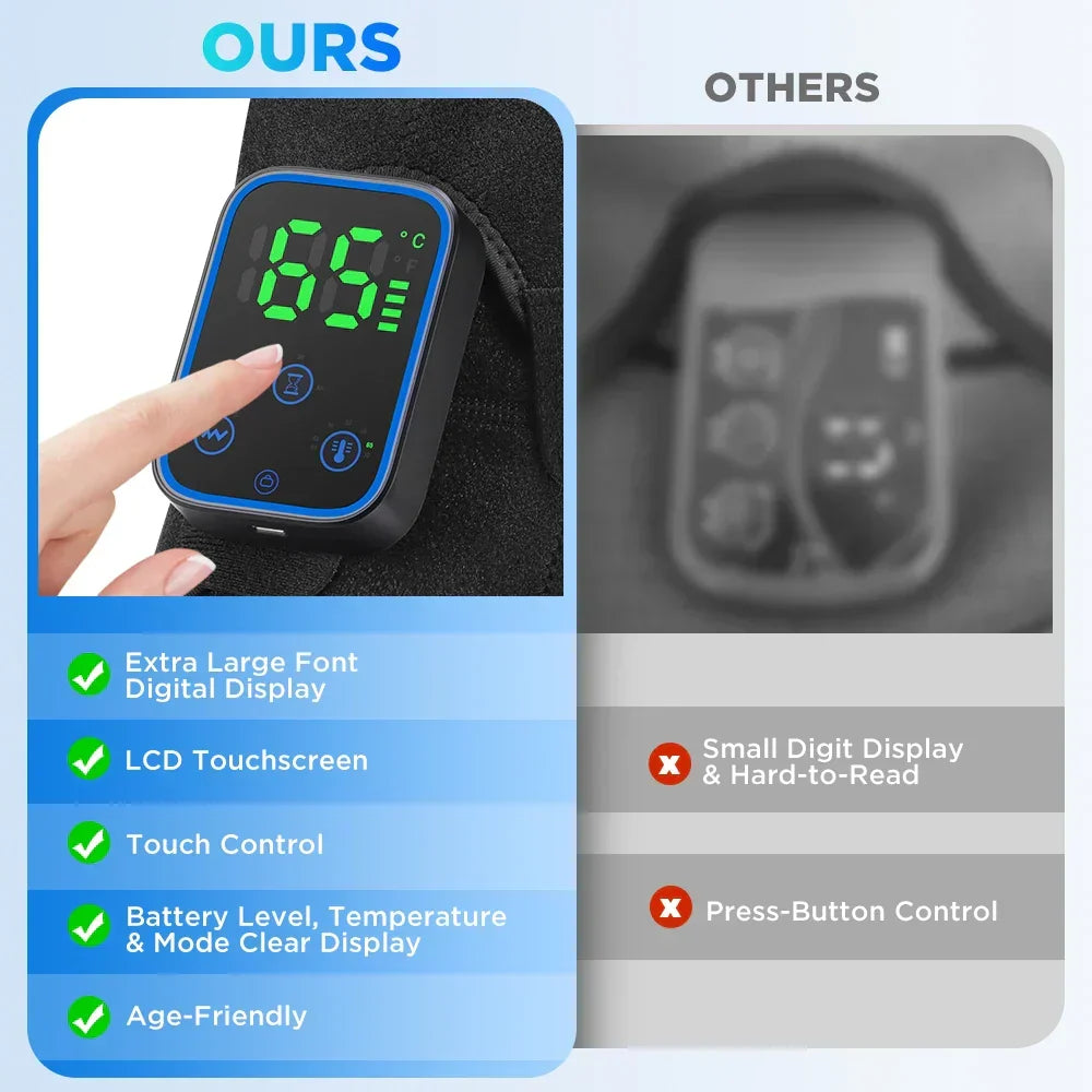 3-in-1 Heated Joint Therapy Massager for Shoulder, Elbow & Knee with App Control & Vibration | Thomler