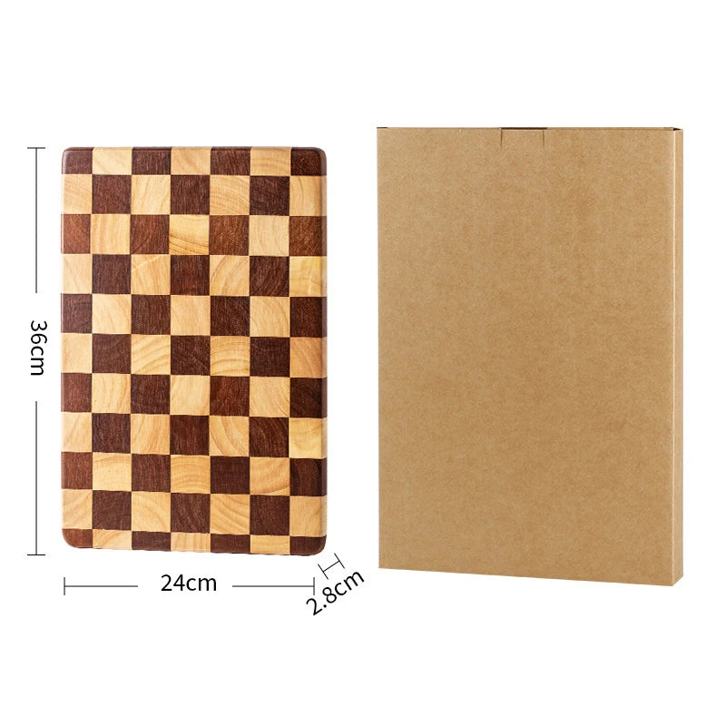 Heavy-Duty Rubberwood Cutting Board Reversible Serving Platter for Chopping Meat Bread Vegetables & Fruits | Thomler