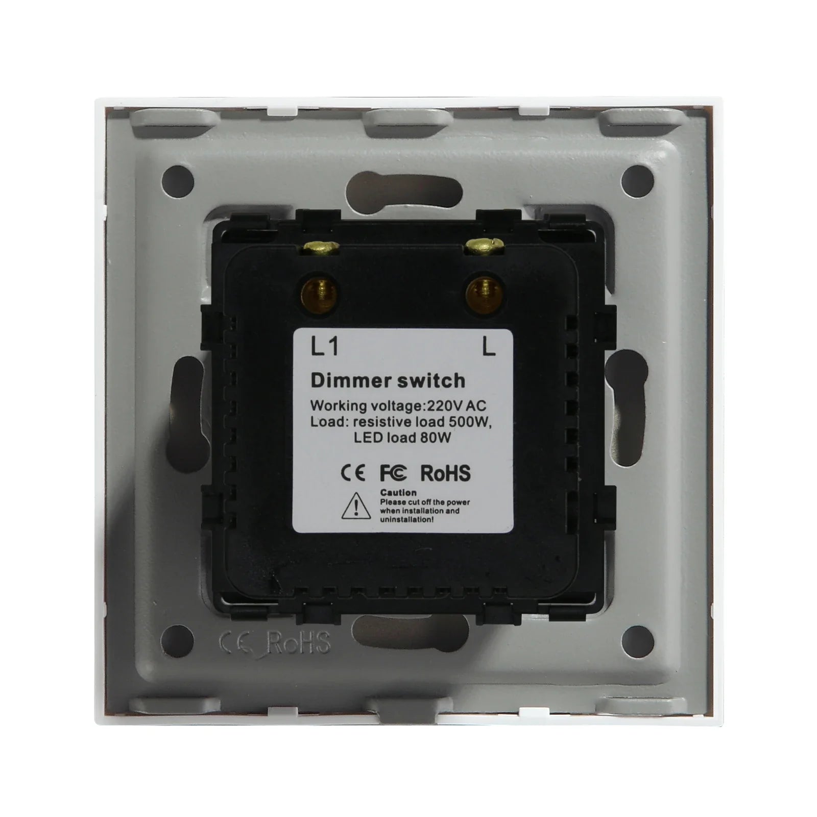 Wall Dimmer Glass Panel 8.6 cm (3.4") Rotary LED Lighting Control Home Living Room Bedroom Light Switch | Thomler