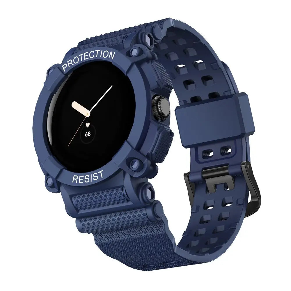 Protective Strap & Shell Combo for Pixel Watch – Matching Band & Bumper Case | Thomler