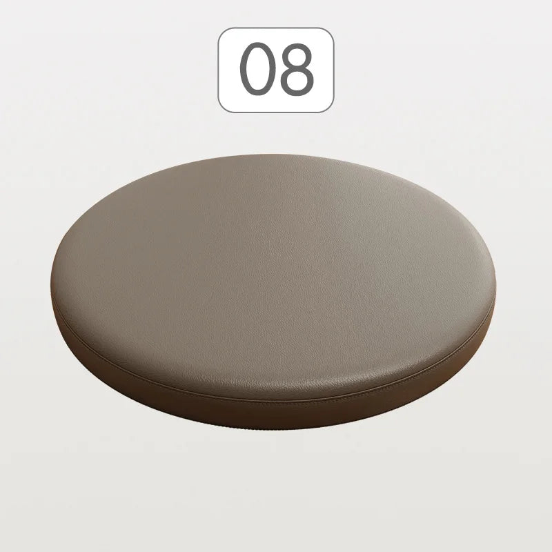 Faux Leather Round Seat Pad with Memory Foam Core for Kitchen Bar Stools, Dining Chairs & Window Benches – Slip-Resistant Washable Design | Thomler