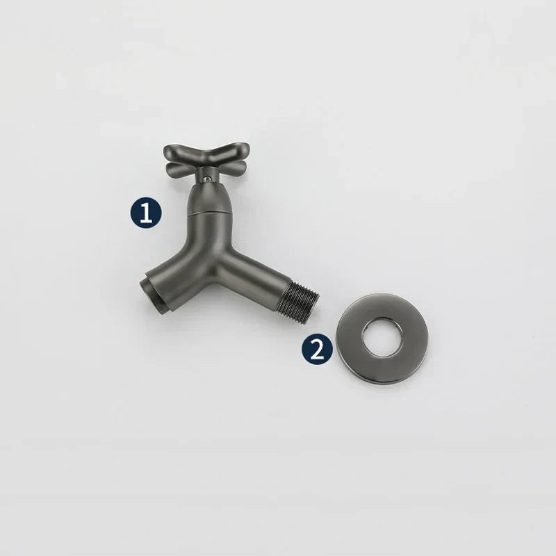 Wall-Mount Cold Water Faucet – Brass Single-Handle Tap for Bathroom, Laundry, Outdoor Use | Thomler