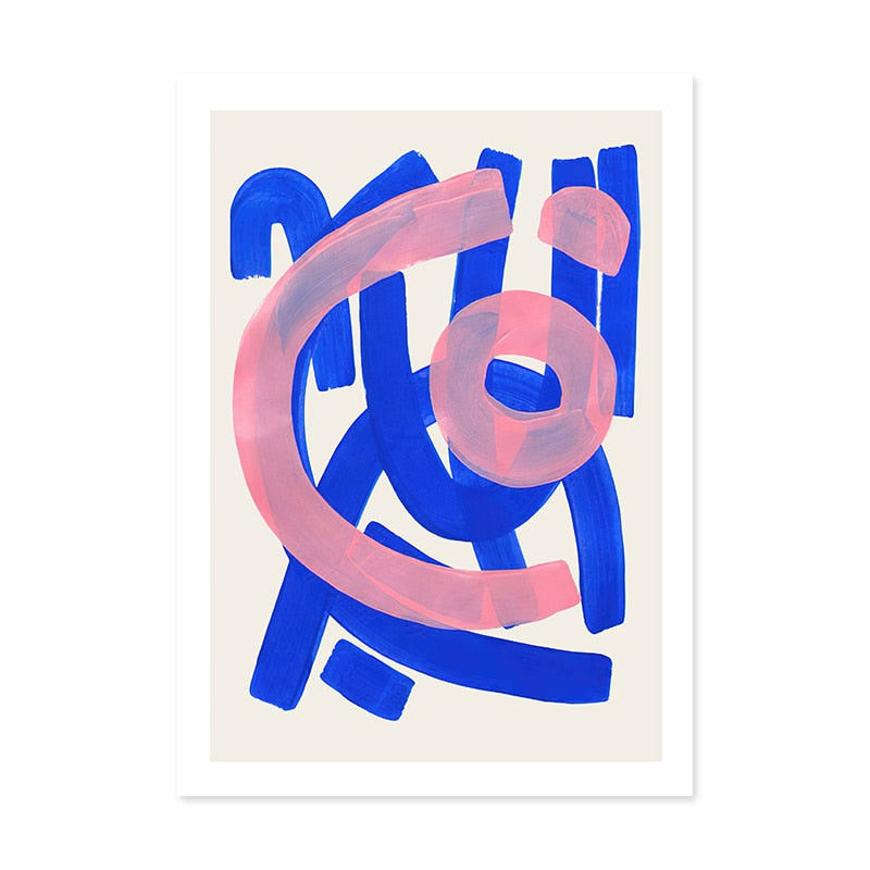Retro Painterly Statement Art Print on Cotton Canvas | Thomler