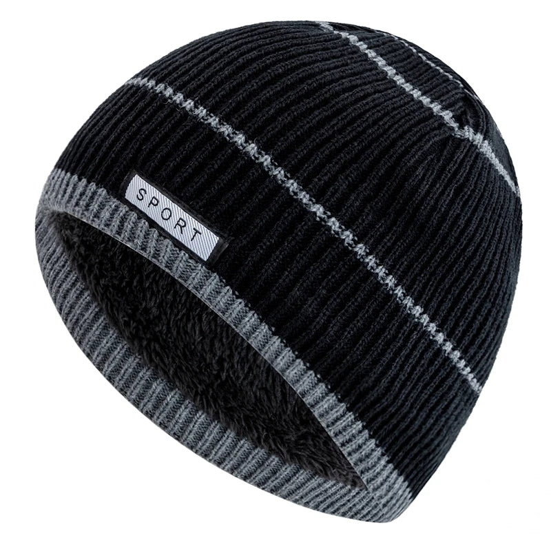 Fleece-Lined Knit Beanie for Cold Weather – Unisex Winter Hat with Soft Faux Fur Lining for Everyday Wear, Skiing & Outdoor Activities | Thomler