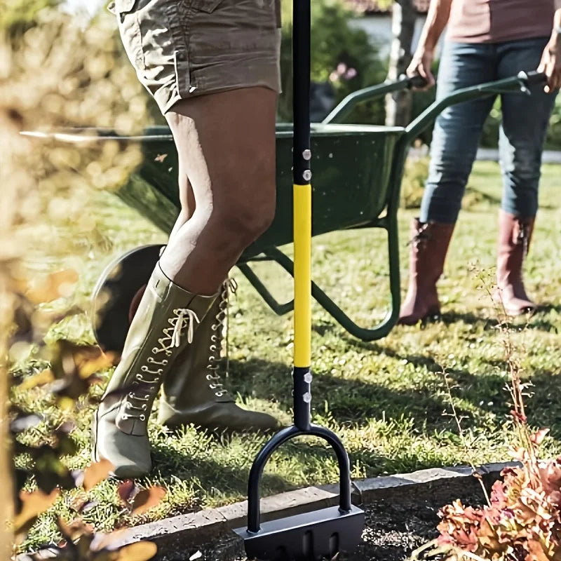 Manual Lawn Edger with Serrated Half-Moon Blade for Garden Beds, Pathways & Turf Trimming | Steel Step Tool for Yard Edging & Border Cutting | Thomler