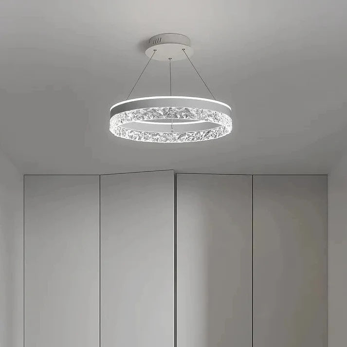 Layered Halo Ring LED Chandelier – Dimmable Multi-Tier Modern Pendant Light for Dining Room, Foyer & Living Room | Thomler