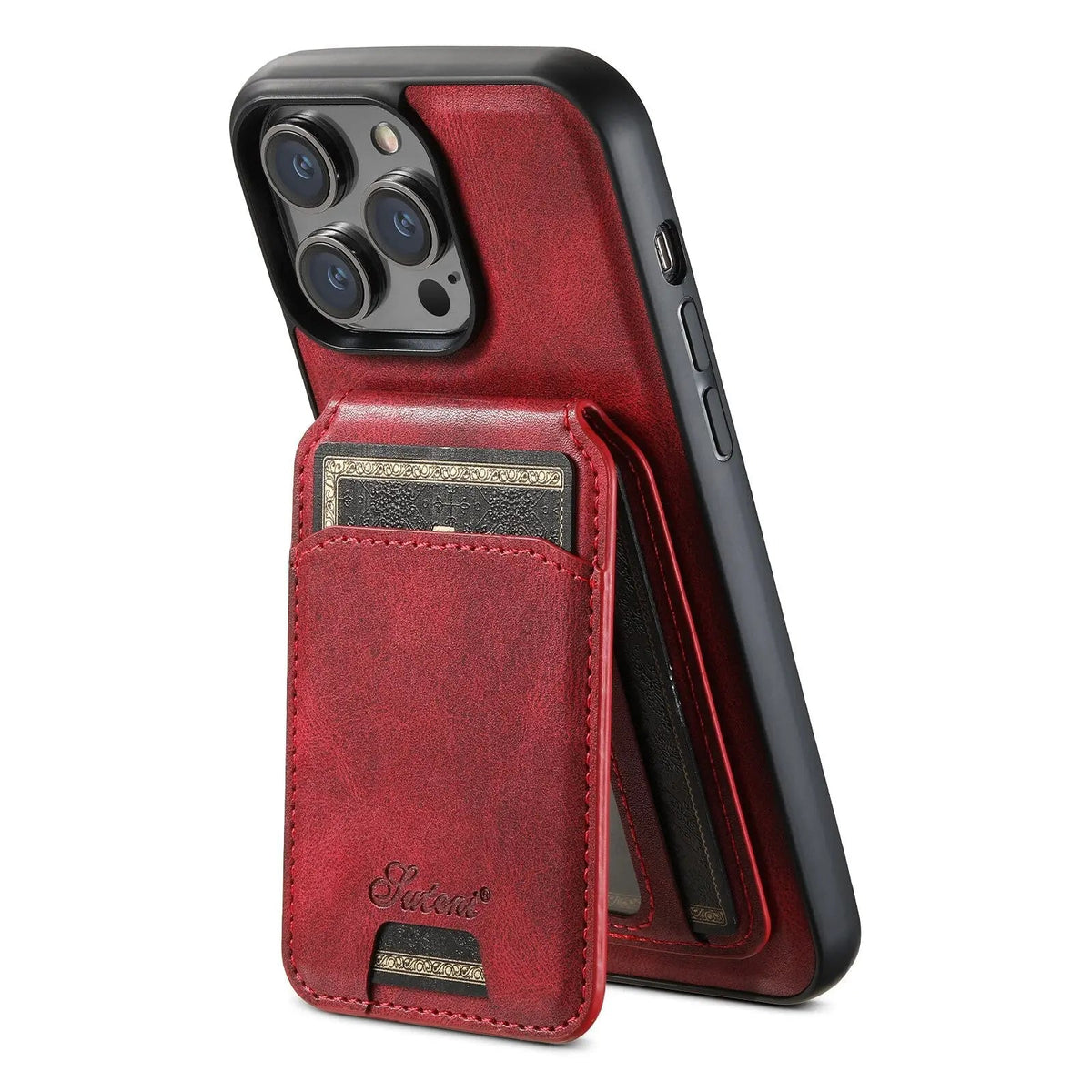 Folio Phone Case with Card Holder for iPhone 15, 15 Pro, 15 Plus, 15 Pro Max – Textured Finish with Raised Edge Protection | Thomler